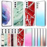 For Samsung Galaxy S21+ 5G 2pcs Gradient Marble Phone Case(Random Color Delivery)