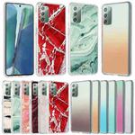For Samsung Galaxy Note20 2pcs Gradient Marble Phone Case(Random Color Delivery)
