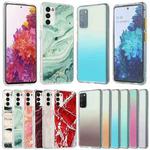 For Samsung Galaxy S20 FE 2pcs Gradient Marble Phone Case(Random Color Delivery)