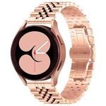 For Huawei Watch 4 / 4 Pro Five Bead Stainless Steel Watch Band(Rose Gold)