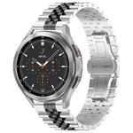 For Huawei Watch 4 / 4 Pro Five Bead Stainless Steel Watch Band(Silver Black)