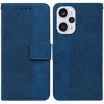 For Xiaomi Poco F5 / Redmi Note 12 Turbo Geometric Embossed Leather Phone Case(Blue)