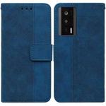 For Xiaomi Poco F5 Pro / Redmi K60 Geometric Embossed Leather Phone Case(Blue)