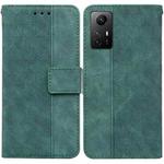 For Xiaomi Redmi Note 12S Geometric Embossed Leather Phone Case(Green)