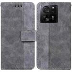 For Xiaomi 13T / 13T Pro / Redmi K60 Ultra Geometric Embossed Leather Phone Case(Grey)