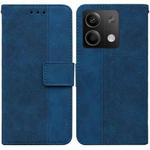 For Xiaomi Redmi Note 13 5G Geometric Embossed Leather Phone Case(Blue)