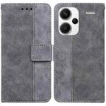 For Xiaomi Redmi Note 13 Pro+ 5G Geometric Embossed Leather Phone Case(Grey)