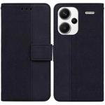 For Xiaomi Redmi Note 13 Pro+ 5G Geometric Embossed Leather Phone Case(Black)