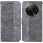 For Xiaomi Redmi A3 Geometric Embossed Leather Phone Case(Grey)