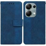 For Xiaomi Redmi Note 13 Pro 4G Geometric Embossed Leather Phone Case(Blue)