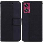 For Motorola Edge 50 Fusion Geometric Embossed Leather Phone Case(Black)