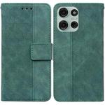 For Motorola Moto G75 5G Geometric Embossed Leather Phone Case(Green)