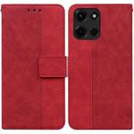 For Motorola Moto G 5G 2025 Geometric Embossed Leather Phone Case(Red)