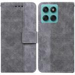 For Motorola Edge 60 Fusion / Edge 5G 2025 Geometric Embossed Leather Phone Case(Grey)