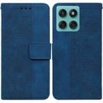For Motorola Edge 60 Fusion / Edge 5G 2025 Geometric Embossed Leather Phone Case(Blue)