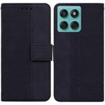 For Motorola Edge 60 Fusion / Edge 5G 2025 Geometric Embossed Leather Phone Case(Black)