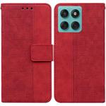 For Motorola Edge 60 Fusion / Edge 5G 2025 Geometric Embossed Leather Phone Case(Red)
