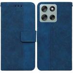 For Motorola Moto G56 5G / G66j 5G / G66y 5G Geometric Embossed Leather Phone Case(Blue)