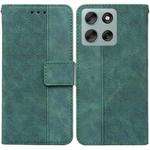 For Motorola Moto G56 5G / G66j 5G / G66y 5G Geometric Embossed Leather Phone Case(Green)