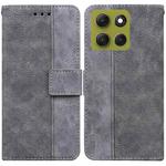 For Motorola Moto G86 5G Geometric Embossed Leather Phone Case(Grey)