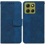 For Motorola Moto G86 5G Geometric Embossed Leather Phone Case(Blue)
