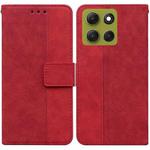 For Motorola Moto G86 5G Geometric Embossed Leather Phone Case(Red)