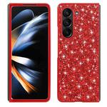 For Samsung Galaxy Z Fold5 Glitter Powder Shockproof TPU Phone Case(Red)