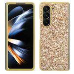 For Samsung Galaxy Z Fold6 Glitter Powder Shockproof TPU Phone Case(Gold)