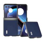 For Motorola Razr 40 Ultra ABEEL Haze Texture PU Phone Case(Dark Blue)
