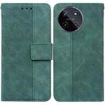 For Realme 11 4G Global Geometric Embossed Leather Phone Case(Green)
