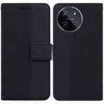 For Realme 11 4G Global Geometric Embossed Leather Phone Case(Black)