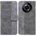 For Realme 11 5G/Narzo 60 India Version Geometric Embossed Leather Phone Case(Grey)