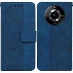 For Realme 11 5G/Narzo 60 India Version Geometric Embossed Leather Phone Case(Blue)