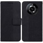 For Realme 11 5G/Narzo 60 India Version Geometric Embossed Leather Phone Case(Black)