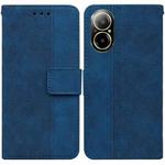 For Realme C67 4G Global Geometric Embossed Leather Phone Case(Blue)