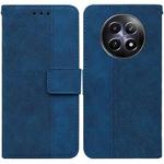 For Realme 12 5G Geometric Embossed Leather Phone Case(Blue)