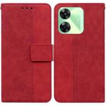 For Realme C61 / C63 / Note 60 Geometric Embossed Leather Phone Case(Red)