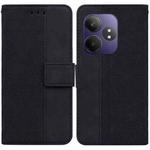 For Realme GT 6 / GT 6T / GT Neo6 Geometric Embossed Leather Phone Case(Black)