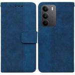 For Realme C75 Geometric Embossed Leather Phone Case(Blue)