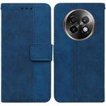 For Realme 13+ Global Geometric Embossed Leather Phone Case(Blue)