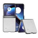 For Motorola Razr 40 Ultra ABEEL Dual Color Lichi Texture PU Phone Case(White)