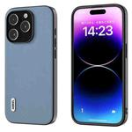 For iPhone 15 Pro ABEEL Haze Texture PU Phone Case(Twilight Blue)