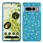 For Google Pixel 7a Glitter Powder Shockproof TPU Phone Case(Blue)