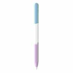 For Apple Pencil 1 LOVE MEI Rainbow Liquid Silicone Protective Pen Case(Blue)