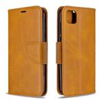 For Huawei Y5P / Honor 9S Retro Lambskin Texture Pure Color Horizontal Flip PU Leather Case with Holder & Card Slots & Wallet & Lanyard(Yellow)