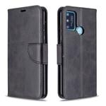 For Huawei Honor 9A Retro Lambskin Texture Pure Color Horizontal Flip PU Leather Case with Holder & Card Slots & Wallet & Lanyard(Black)