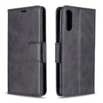 For Sony Xperia L4 Retro Lambskin Texture Pure Color Horizontal Flip PU Leather Case with Holder & Card Slots & Wallet & Lanyard(Black)