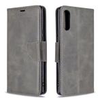 For Sony Xperia L4 Retro Lambskin Texture Pure Color Horizontal Flip PU Leather Case with Holder & Card Slots & Wallet & Lanyard(Grey)