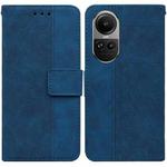 For OPPO Reno10 5G Global/Reno10 Pro Global Geometric Embossed Leather Phone Case(Blue)