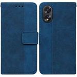 For OPPO A38 4G / A18 Geometric Embossed Leather Phone Case(Blue)